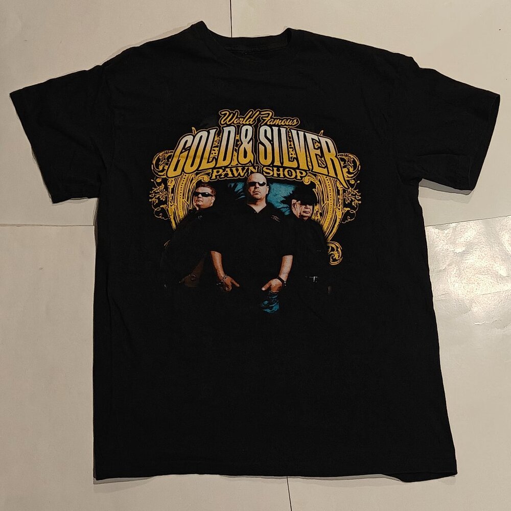 Pawn Stars T Shirt Men's Size XL Gold & Silver Shop TV Show Promo Tee Rare